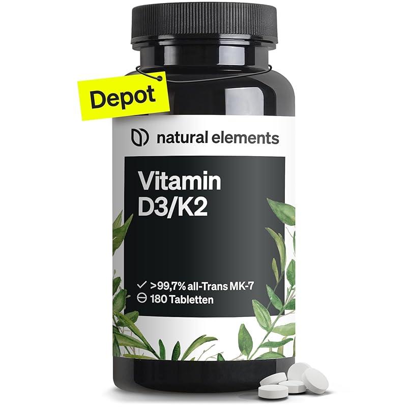 natural elements Vitamin D3 + K2